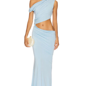 Shoulder And Waist Long Dress